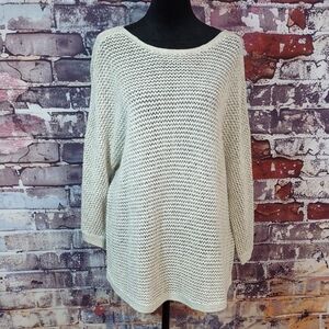 J. Jill Semi-sheer Crochet Sweater